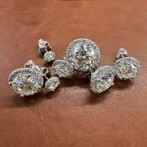 Dazzling Silver Diamond Earrings